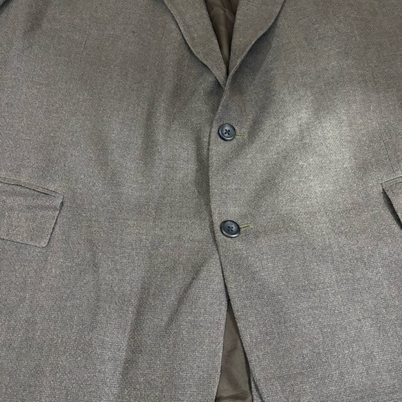 Geoffrey Beene Men’s 50R Blazer Sport Coat Brown Silk Wool Blend 2 Button Vented - Picture 11 of 12